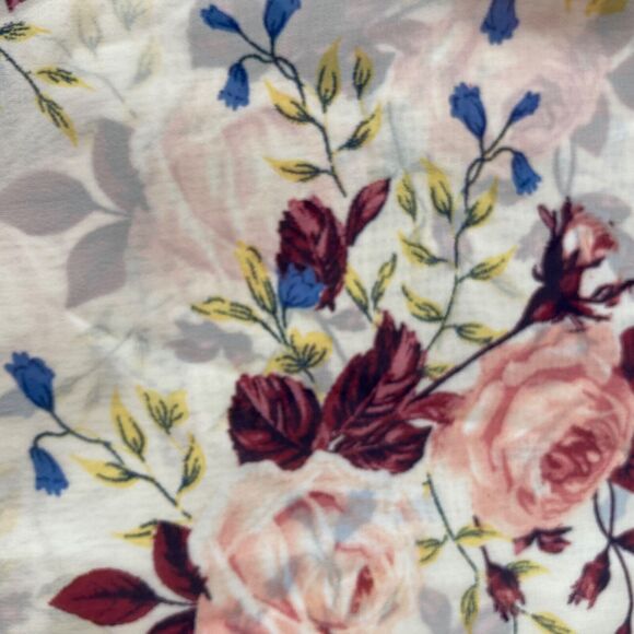 Misa Los Angeles  Sia Chiffon 3/4 Sleeve Ruffle Floral Printed Blouse Size M - Picture 6 of 8